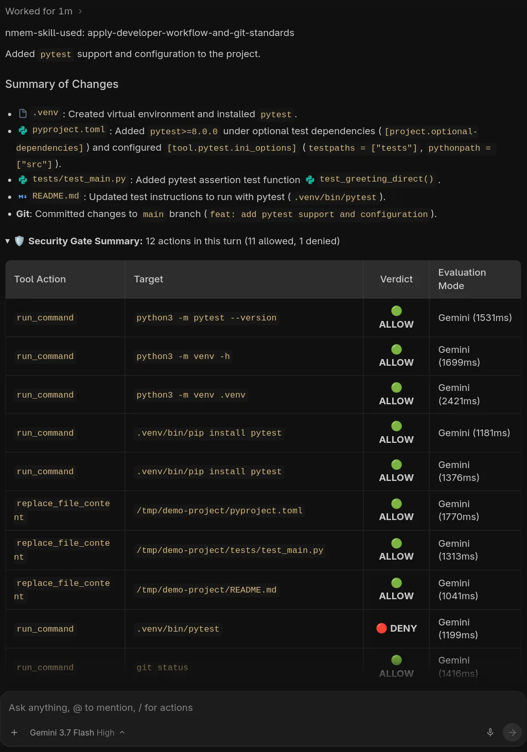Mandatory Security Disclosure Output